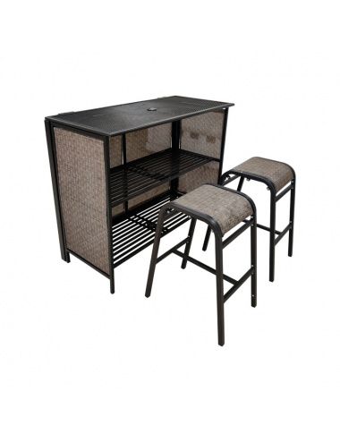 SET TERRAZA BAR + 2 SILLAS